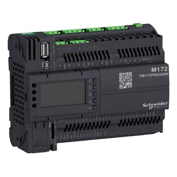 Schneider Electric - TM172PDG42RI - M172 Perf Display 42 I/O Eth 2RS485 Isol - 1