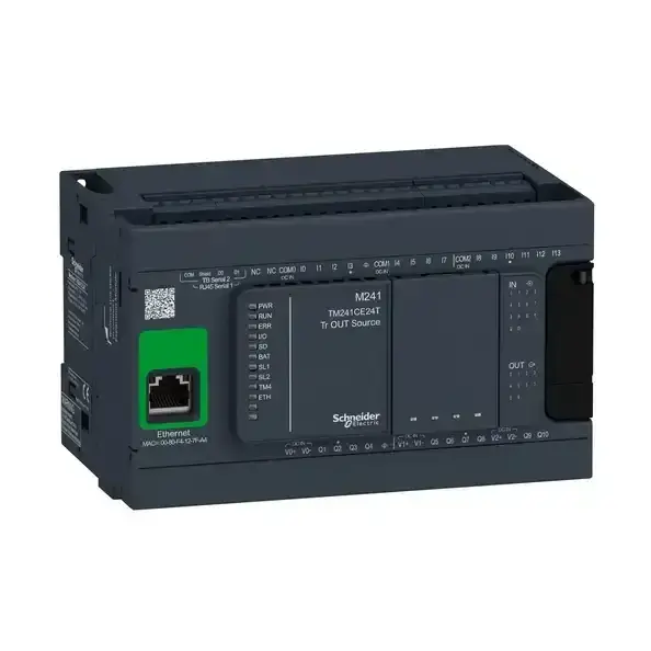 Schneider Electric - TM241CE24T - CONTROLLER M241-24IO TR.SOURCE ETHERNET - 1
