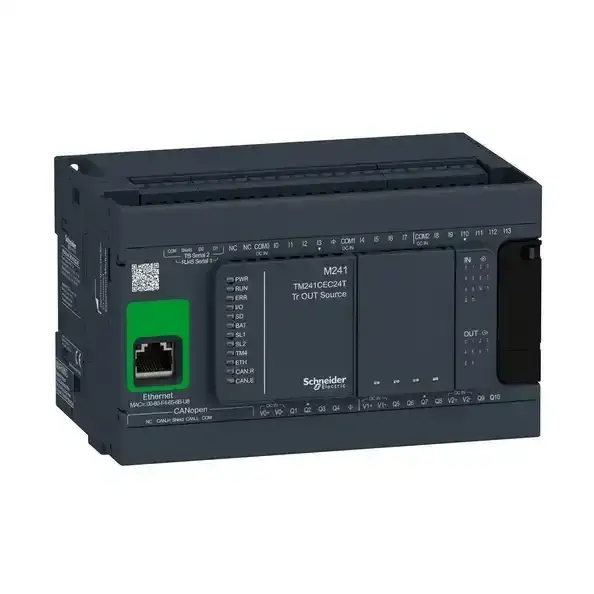 Schneider Electric - TM241CEC24T - CONTROLLER M241-24IO TR.SOURCE ETH. CAN - 1