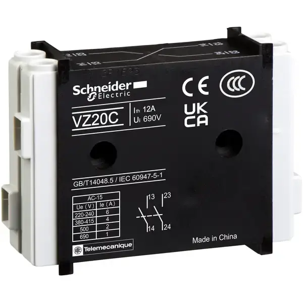 Schneider Electric - VZ7 - TeSys Vario aux contacts block 1NO+1NC - 1