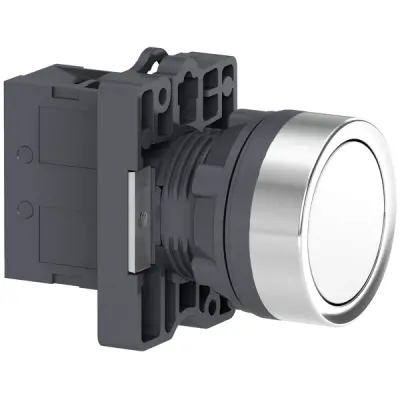 Schneider Electric - XA2EA11 - PB,FLUSH,WHITE,1NO - 1