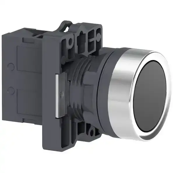 Schneider Electric - XA2EA21 - PB,FLUSH,BLACK,1NO - 1