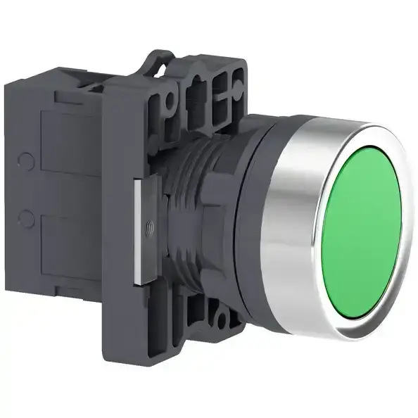 Schneider Electric - XA2EA31 - PB,FLUSH,GREEN,1NO - 1