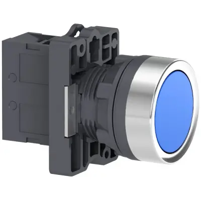Schneider Electric - XA2EA61 - PB,FLUSH,BLUE,1NO - 1