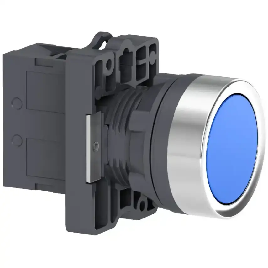 Schneider Electric - XA2EA61 - PB,FLUSH,BLUE,1NO - 1