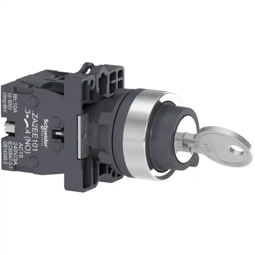 Schneider Electric - XA2EG33 - KSS,3 POSITION,MIDDLE PULL OUT,2NO - 1
