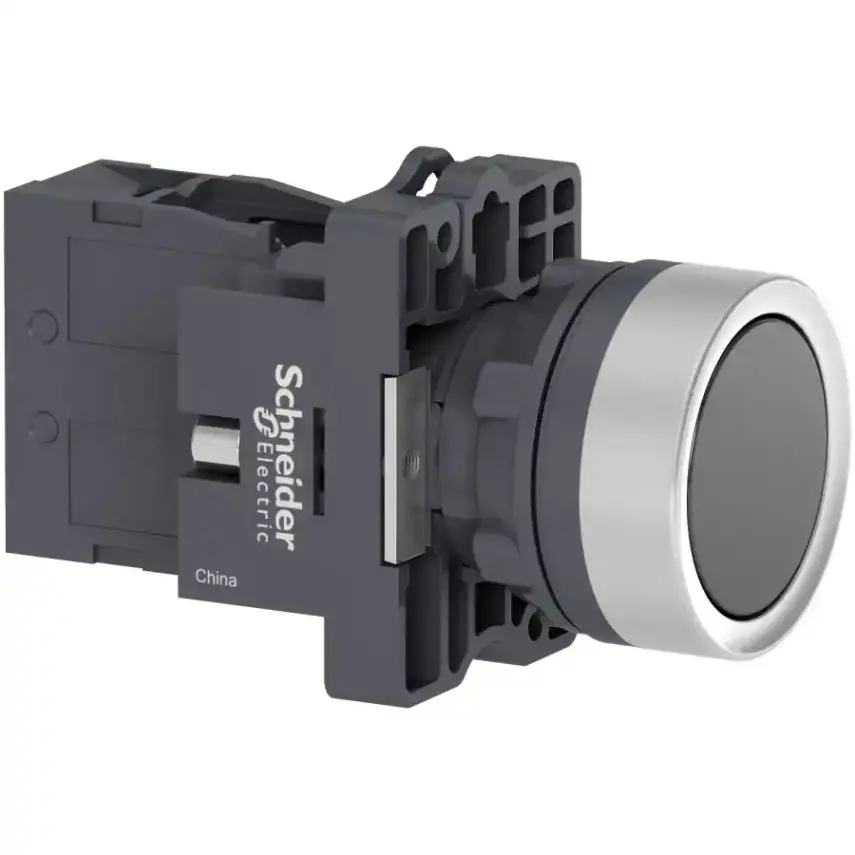 Schneider Electric - XA2EH021 - PB,PUSH-PUSH,FLUSH,BLACK,1NO - 1