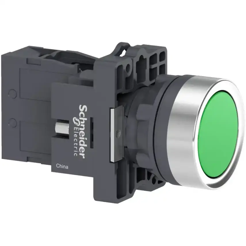 Schneider Electric - XA2EH031 - PB,PUSH-PUSH,FLUSH,GREEN,1NO - 1