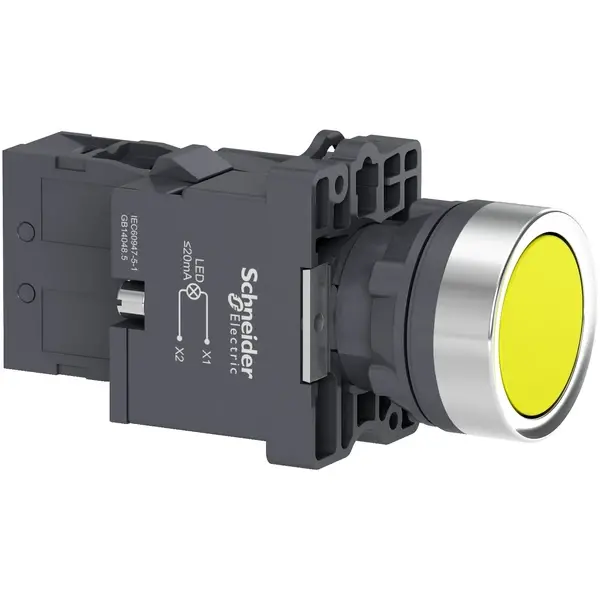 Schneider Electric - XA2EW35M1 - IPB,220VAC.YELLOW,1NO - 1
