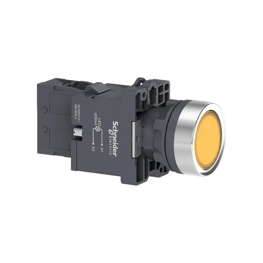 Schneider Electric - XA2EW35M1 - IPB,220VAC.YELLOW,1NO - 1