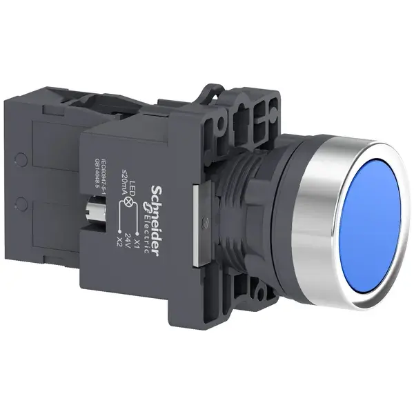 Schneider Electric - XA2EW36B1 - IPB,24VAC/DC.BLUE,1NO - 1