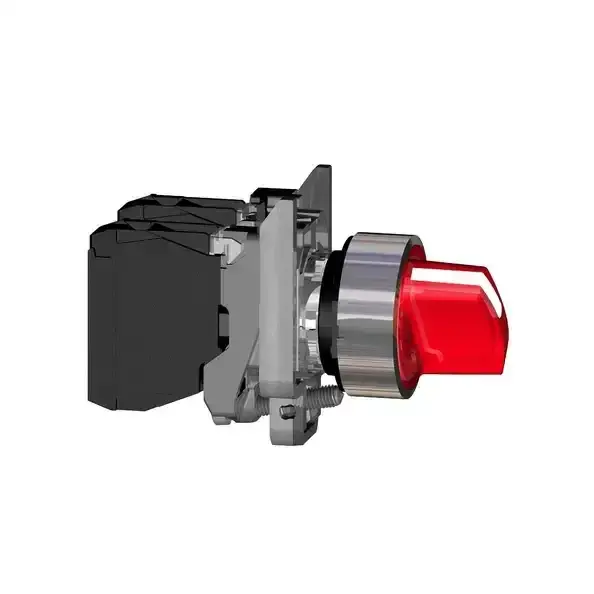 Schneider Electric - XB4BK134B5 - Illum. selector switch, 24VAC/DC, red - 1