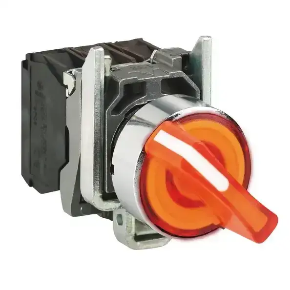 Schneider Electric - XB4BK135B5 - Illum. selector switch, 24VAC/DC orange - 1