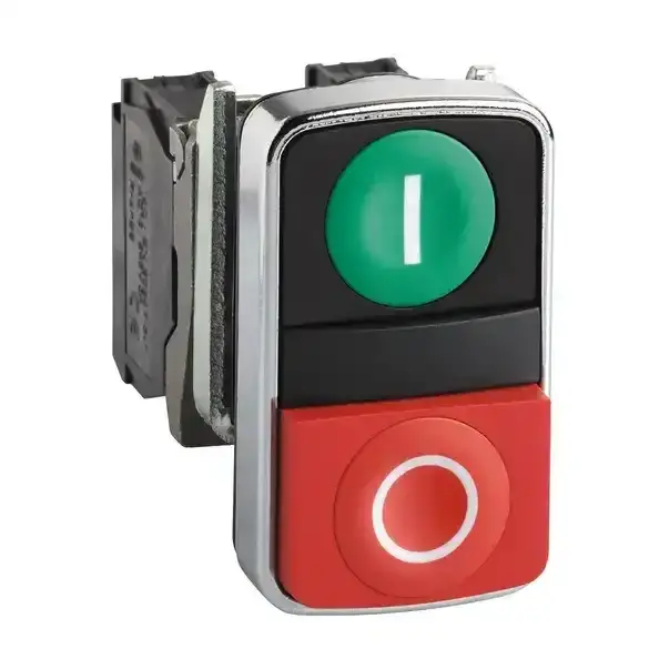 Schneider Electric - XB4BL73415 - Double head pushbutton, red/green - 1