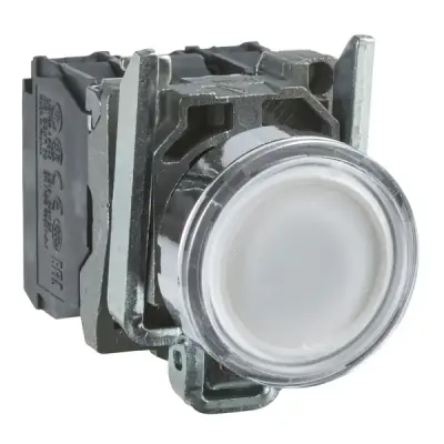 Schneider Electric - XB4BW31M5 - Illuminated pushbutton, white,230VAC - 1