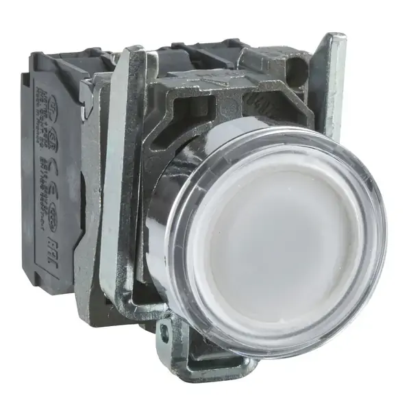 Schneider Electric - XB4BW31M5 - Illuminated pushbutton, white,230VAC - 1