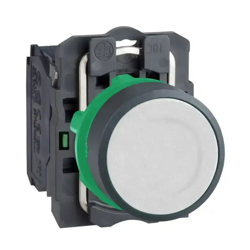 Schneider Electric - XB5AA11 - P/B,WHITE,1N/O,SPRING RETURN - 1