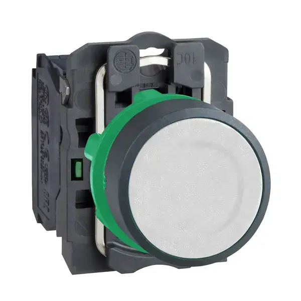 Schneider Electric - XB5AA11 - P/B,WHITE,1N/O,SPRING RETURN - 1