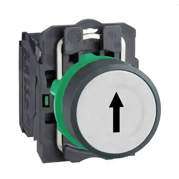 Schneider Electric - XB5AA3341 - White flush complete pushbutton - 1