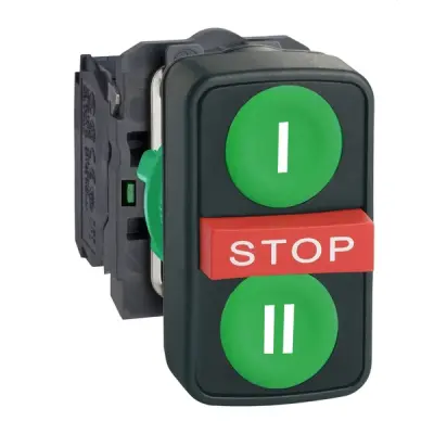 Schneider Electric - XB5AA731327 - Triple headed push button - 1