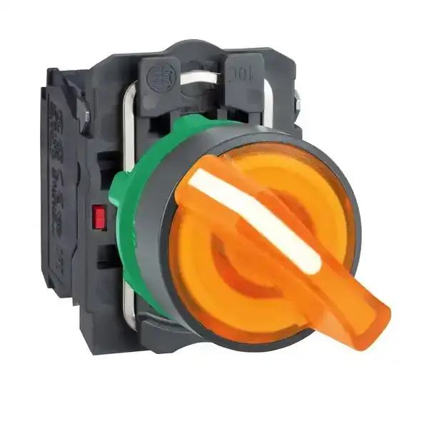 Schneider Electric - XB5AK125M5 - Illuminatedselectorswitch,230VAC,orange - 1
