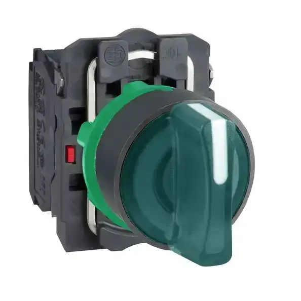Schneider Electric - XB5AK133B5 - Illum. selector switch, 24VAC/DC, green - 1