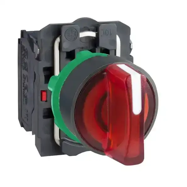 Schneider Electric - XB5AK134B5 - Illum. selector switch, 24VAC/DC, red - 1
