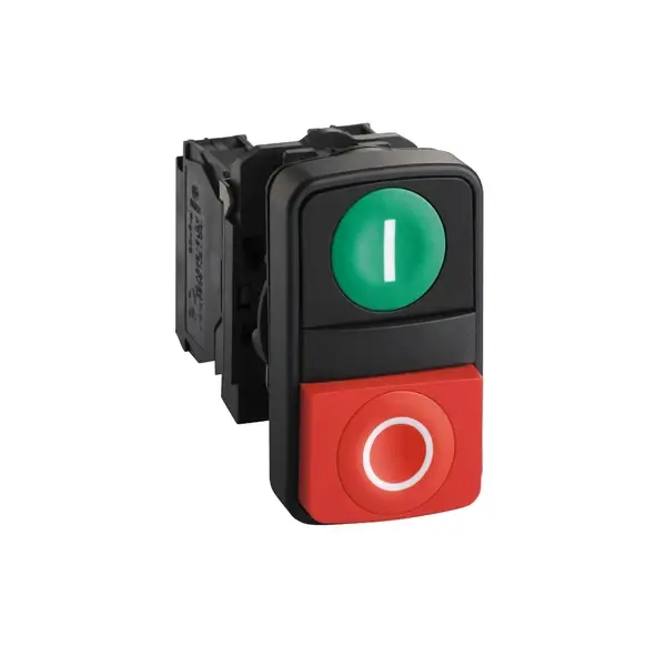 Schneider Electric - XB5AL73415 - Double head pushbutton, red/green - 1