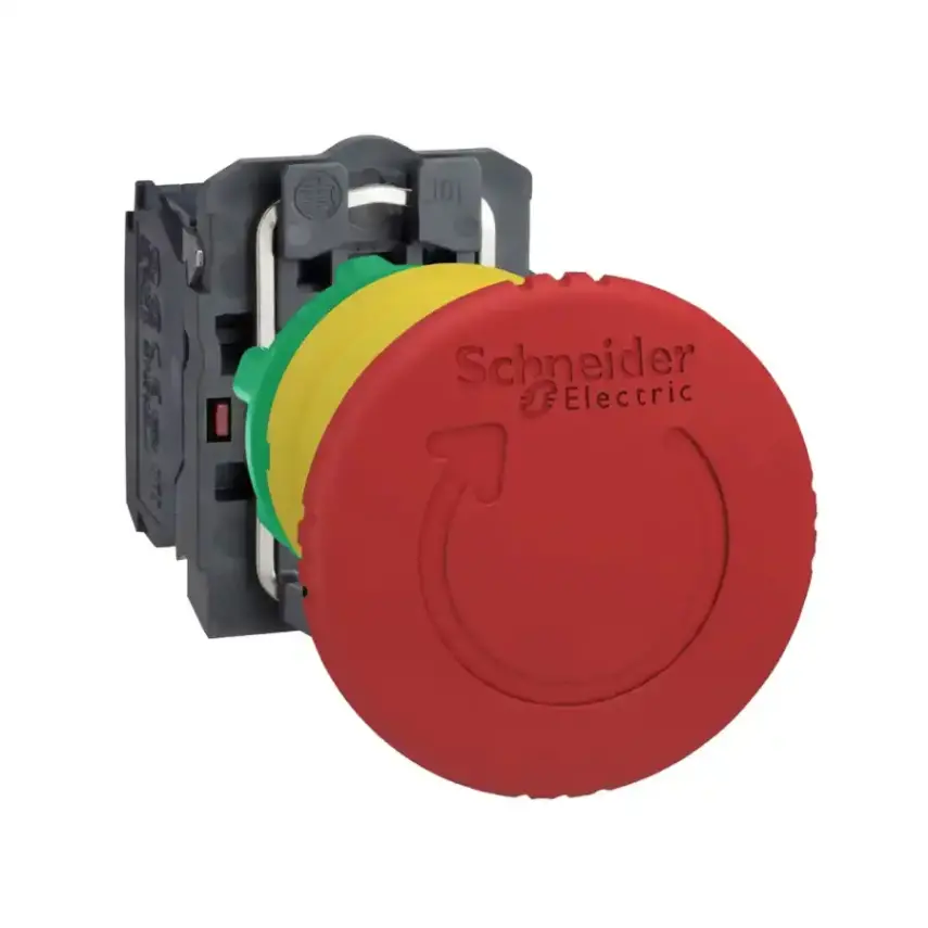 Schneider Electric - XB5AS8444 - RED EMERGENCY STOP TRIGGER ISO13850 TURN - 1