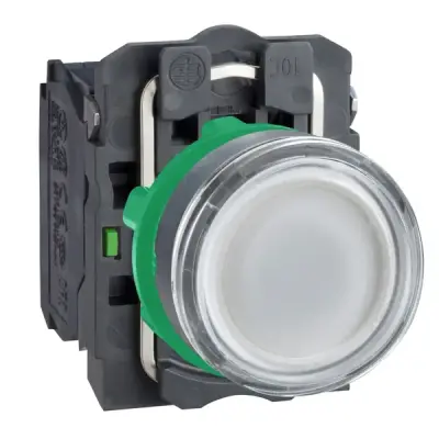 Schneider Electric - XB5AW31M5 - Illuminated pushbutton, white,230VAC - 1