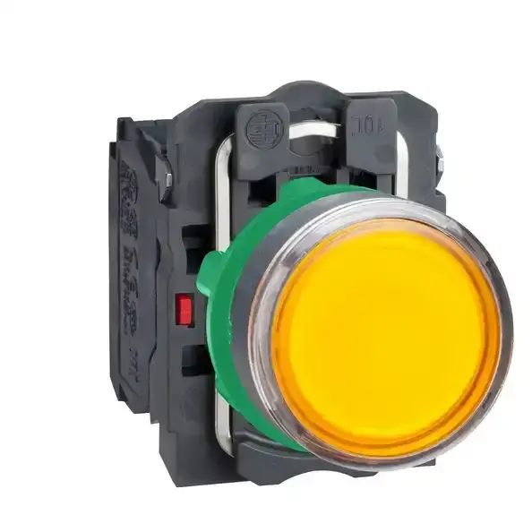 Schneider Electric - XB5AW35M5 - Illuminated pushbutton, orange, 230VAC - 1