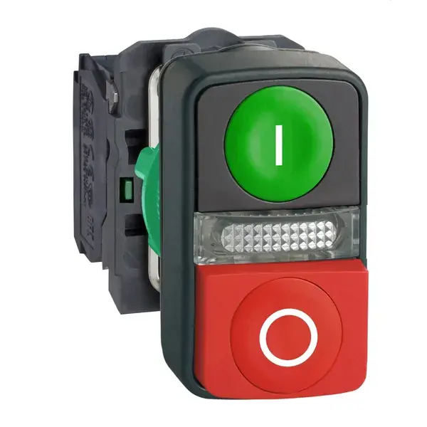 Schneider Electric - XB5AW73731B5 - Illuminated green/red pb, 24VAC/DC - 1