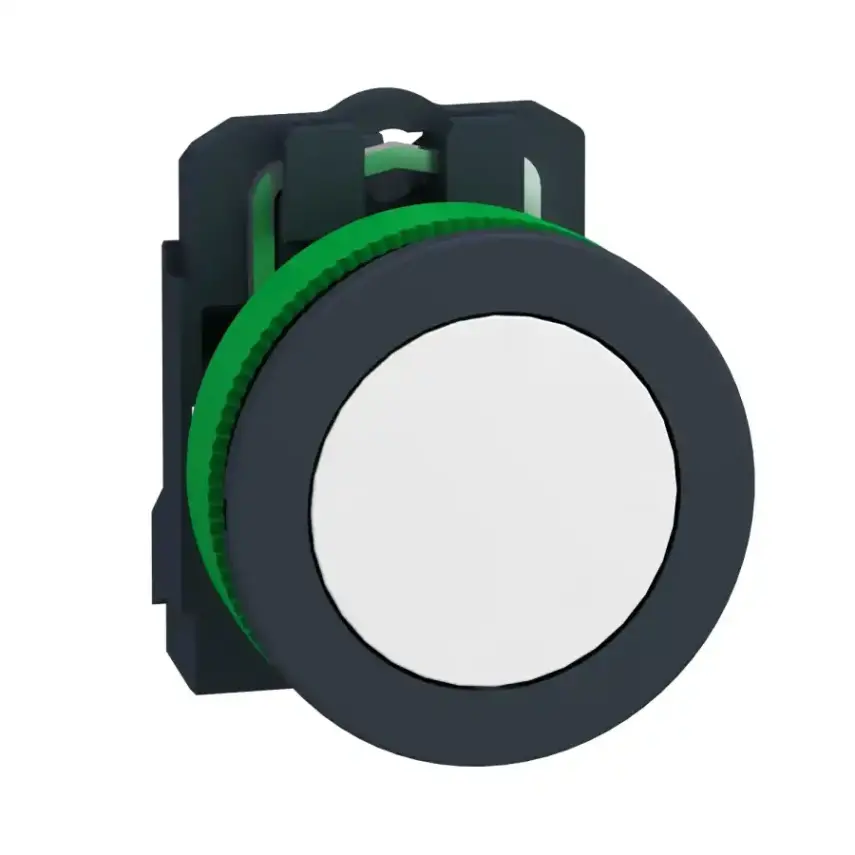 Schneider Electric - XB5FA11 - FLUSH PB WHITE 1NO SPRING RETURN - 1