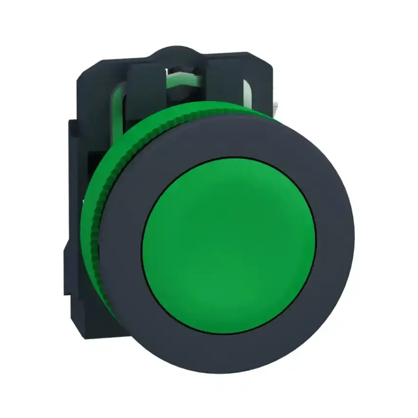 Schneider Electric - XB5FA31 - FLUSH GREEN FLUSH CAP PB 1NO SCREW CLAMP - 1