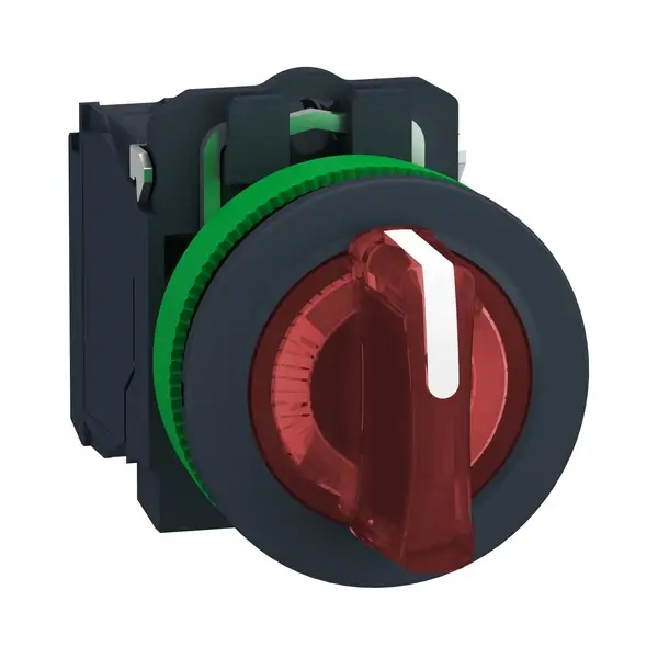 Schneider Electric - XB5FK134B5 - FLUSH RED ISS 3 POS STAY PUT 24 1NO 1NC - 1
