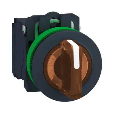 Schneider Electric - XB5FK135B5 - FLUSH OR. ISS 3 POS STAY PUT 24 1NO 1NC - 1