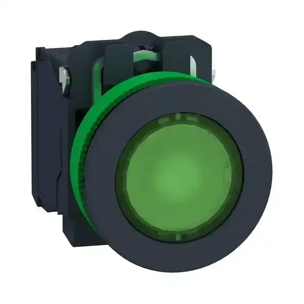 Schneider Electric - XB5FW33B5 - FLUSH GREEN CAP IPB LED 24 1NO 1NC SCREW - 1