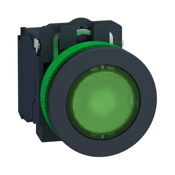 Schneider Electric - XB5FW33M5 - FLUSH GR CAP ILL PB LED 230 1NO 1NC SCR - 1