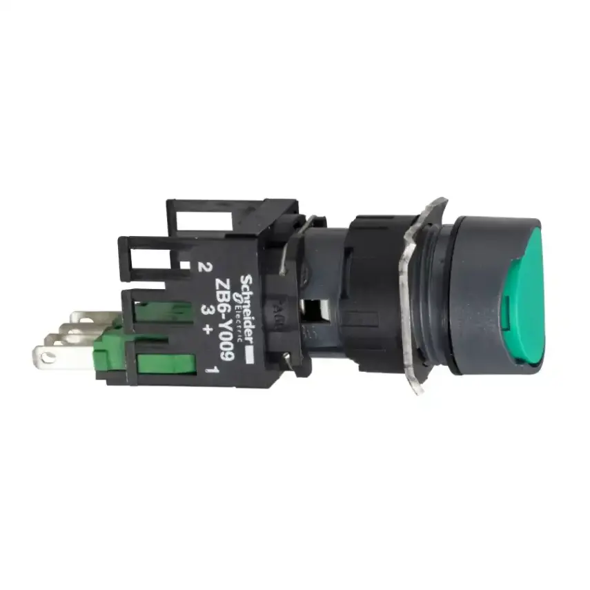 Schneider Electric - XB6AA31B - ROUND PUSH BUT.GREEN NO - 1