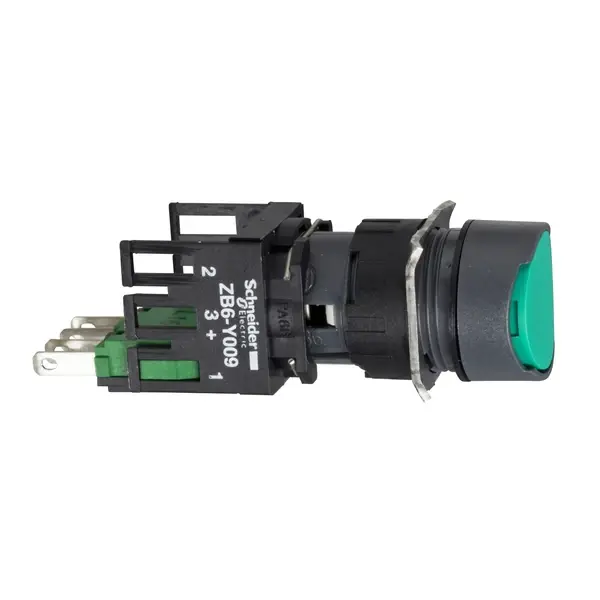 Schneider Electric - XB6AA31B - ROUND PUSH BUT.GREEN NO - 1