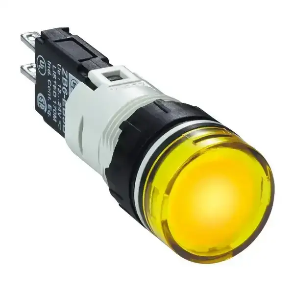 Schneider Electric - XB6AV5BB - ROUND PIL.LIGHT YELLOW 6- - 1