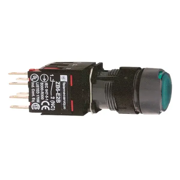 Schneider Electric - XB6AW3B1B - Illum. pushbutton,1NO, green,24VAC/DC - 1