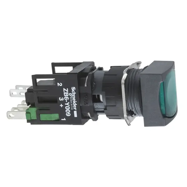 Schneider Electric - XB6CW3B1B - Illum. pushbutton,1NO, green,24VAC/DC - 1