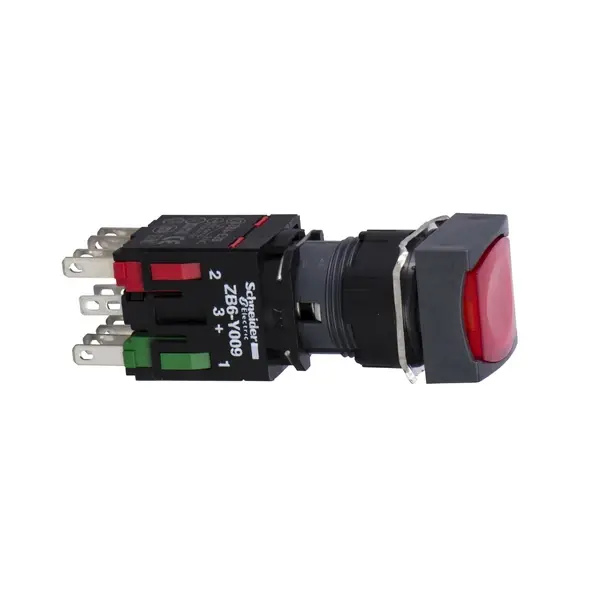 Schneider Electric - XB6CW4B5B - SQUARE ILL.PU-B.RED NO/NC - 1