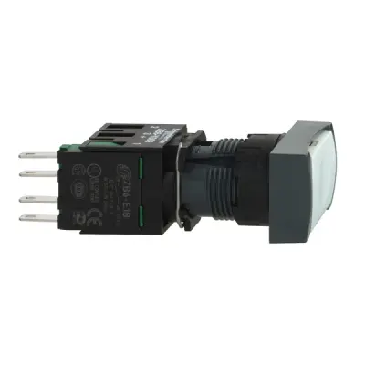 Schneider Electric - XB6DA11B - RECT.PUSH BUT.WHITE NO - 1