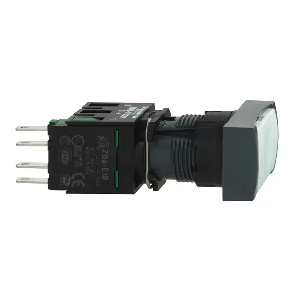 Schneider Electric - XB6DA11B - RECT.PUSH BUT.WHITE NO - 1