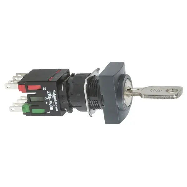 Schneider Electric - XB6DGC5B - XB6 key selector - 1