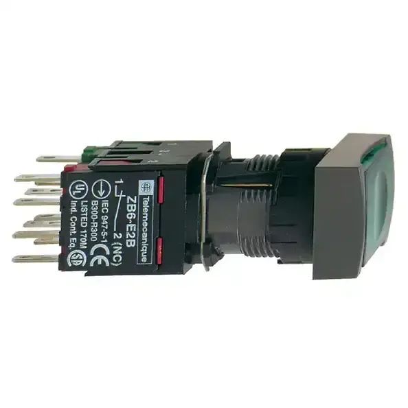 Schneider Electric - XB6DW3B1B - Illum. pushbutton,1NO, green,24VAC/DC - 1