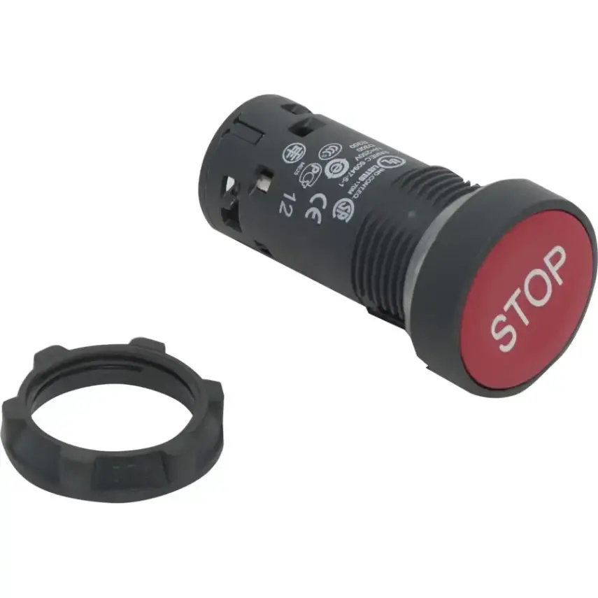 Schneider Electric - XB7NA4234 - PB - SPRING RTN, RED - 1NC -WHITE [STOP] - 1