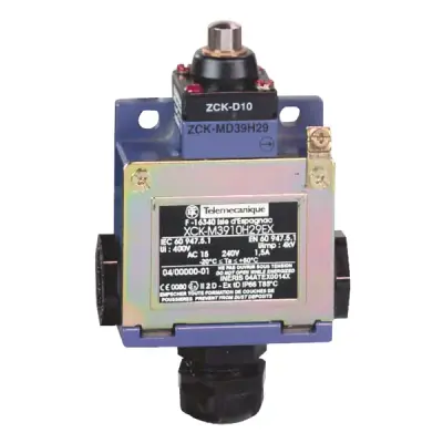 Schneider Electric - XCKM3910H29EX - LIMIT SWITCH XCKM EX PLUNGER - 1